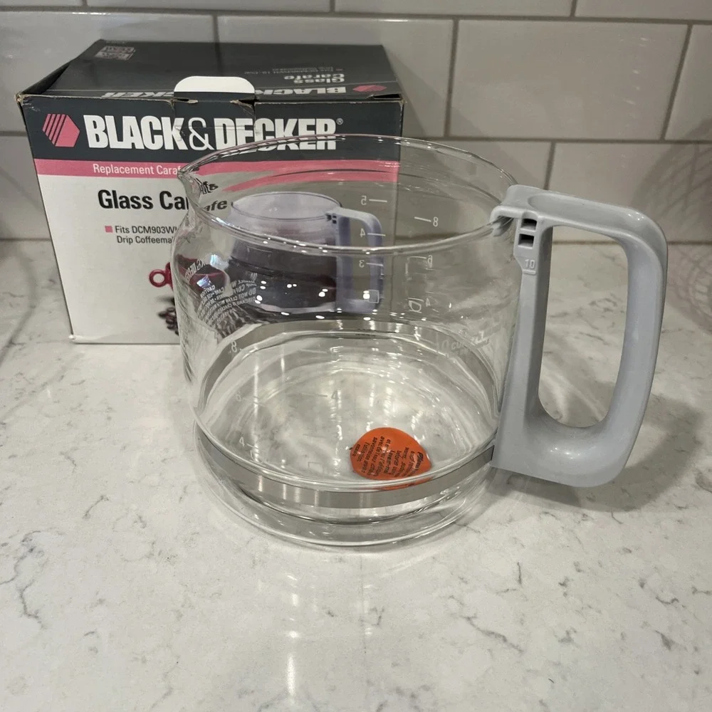 Black&Decker Glass Carafe 10 cup fits DCM903WH drip coffeemaker No Lid